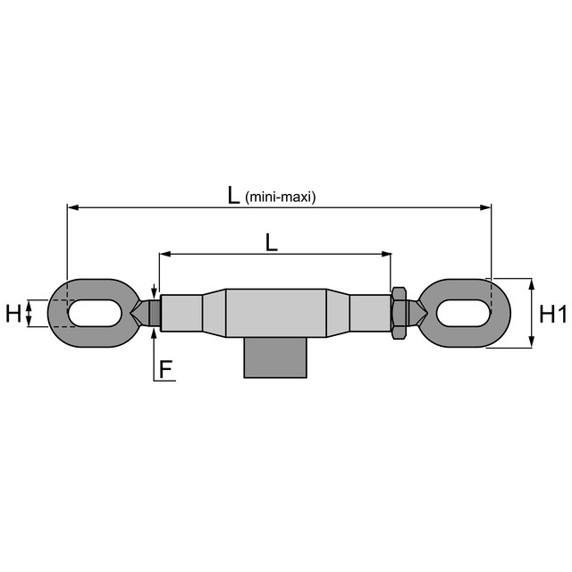 Tendeur pour Stabilisateur A Chaine 22 MM LG 280-350 référence fournisseur 31110192